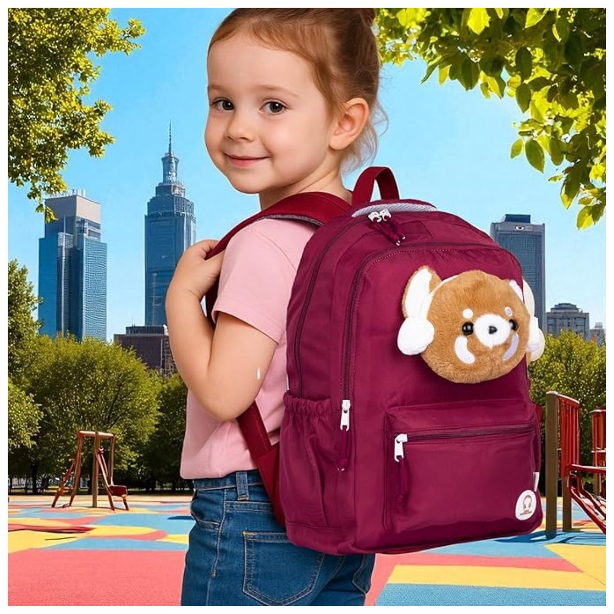 Mochila Animalito Orejeras Mapache