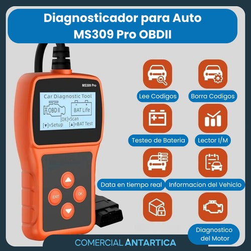 Scanner Automotriz OBDII MS309 Pro