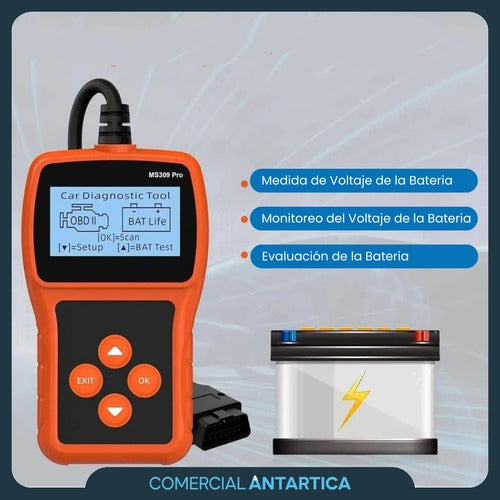 Scanner Automotriz OBDII MS309 Pro